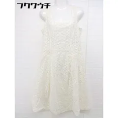 ◇ Otto オットー 刺繍レース ノースリーブ 膝下丈 ワンピース サイズ15 ホワイト レディース 【中古】 【1106030003758】