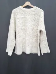 ◇ ⊇ KBF ケービーエフ URBAN RESEARCH ランダム ジャガード 長袖 ニット セーター サイズONE アイボリー系 レディース E  【1508060008602】
