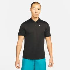 ナイキ ポロシャツ 半袖 メンズ NIKE Dri-FIT テニス スポーツウェア ソフトテニス トップス 黒 ブラック  半袖シャツ/DH0858-010