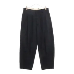 URU (ウル) 19AW COTTON RAYON 1 TUCK PANTS コットンレーヨン 1タックスラックスパンツ ネイビー 19FUP04のサムネイル