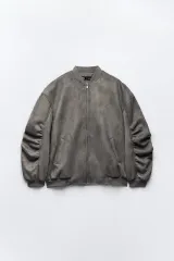 ZARA(ザラ) フェイク スエード オーバーサイズ ブルゾン ジャケット