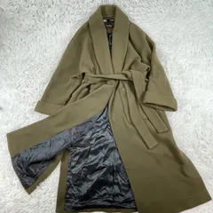 人気　ZARA× MANTECO ロングコート　S　ガウンコート　ベルト付　アウター　カーキ　チェスターコート　ウール