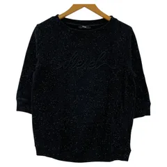 【美品】DIESELトレーナースウェットチュニック　ビーズダメージ　Mレディース 美品】DIESELトレーナースウェットチュニック ビーズダメージ M