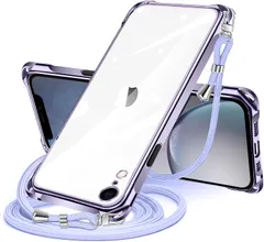 【迅速発送】iPhone XR 用 ケース クリア ショルダー iphone xr 用 スマホケース アイフォンXR カバー 肩掛け 斜めかけ 縄掛けケース 透明 TPU 薄型 軽量 耐衝撃 紐付き 斜めがけ 織りストラップ付き ネックストラップ ショルダー