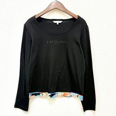 レオナールスポーツ 40 ハイネックカットソー 長袖Tシャツ ロゴ 刺繍