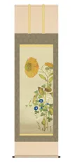 籠に菊秋草図屏風、超希少・大判画集画、新品高級額装付 うわっ！ 俵屋宗雪の豪華でイケてる《秋草図屏風》｜かわかわ