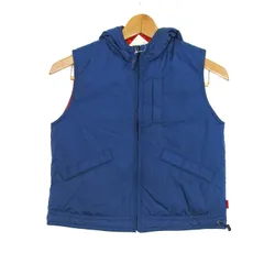 ユニクロ ベスト ジャケット フーディ アウター キッズ 男の子用 120サイズ ブルー UNIQLO