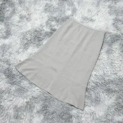 ＠【銀座 マギー MAGGY】ミモレ丈スカート  グレー系【L】上品  オフィス  レディース  グレー系  灰色  【送料無料】のサムネイル