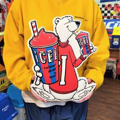 エンボスダイカットサイン◆ICEE ポーラーベア◆ブリキ看板　アメリカン雑貨