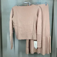 ミラオーウェン リブニットセットアップ ピンク 0 サイズ レディース 新品未使用品