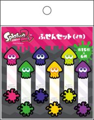 [Used] Notebook/Memo Pad - Squid Sticky Note Set - "Splatoon 2"