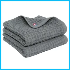 【新着商品】ブルーム 今治タオル 認定 フェイスタオル 2枚セット ワッフルタオル リエージュ 日本製 (チャコール)