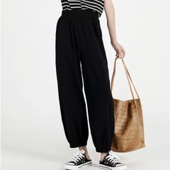 裾リブリラックスパンツ　ブラック　メーカー希望小売価格3,900円