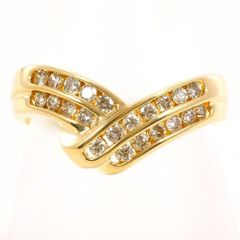 K18YG　リング　ring　指輪　14号　ダイヤ　0.40　総重量約3.4g