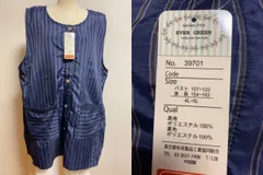 KN1041＊4L大きいサイズ★家事を楽しく♪裏フリースエプロン　ブルー