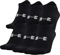 【送料無料】 アンダーアーマー メンズ 靴下 アンダーウェア Under Armour Men's Golf Cotton No Show Socks - 6 Pack Black