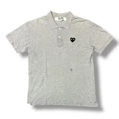 コム・デ・ギャルソン   ポロシャツ  ロゴ  ワッペン  前面プリント  L CDG コムデギャルソン ワッペンロゴ ポロシャツ