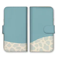 AQUOS R9 SH-51E ケース 手帳型 アクオス R9 スマホケース 携帯ケース 牛柄 ウシ柄 綺麗 キレイ きれい くすみカラー パステルカラー 淡色 おしゃれ カラー01