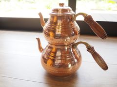 トルコ式ティーポット大(チャイダンルック)銅色