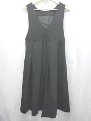 ◇ Θ KBF アーバンリサーチ ボックスプリーツ ロング丈 ジャンパー スカート サイズF ブラック レディース E  【1410230007776】