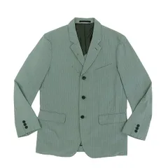 コムデギャルソン COMME des GARCONS 日本製 ストライプ柄 ジャケット ライトブルー系 sizeS [Y00811]のサムネイル