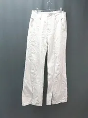 ◇ PAGEBOY ページボーイ スリット カジュアル キレイめ 無地 デニム フレアパンツ サイズ27L グレー レディース E 【1308290015902】