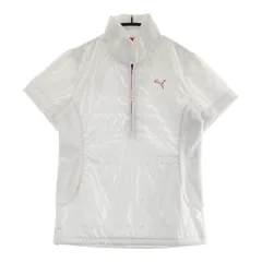 サイズ：L PUMA GOLF プーマゴルフ  ボア切替 中綿半袖ハーフジップブルゾン ドット柄 ホワイト系 [240101503908] ゴルフウェア レディース ストスト