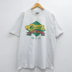 XL/古着 リー Lee 半袖 ビンテージ Tシャツ メンズ 90s Cheers コットン クルーネック 薄グレー 霜降り 25may19 中古