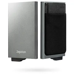 【新着商品】[zepirion] キャッシュレスに最適化 カードケース スキミング防止 磁気防止 スライド式 スリム 薄型 アルミニウム メンズ レディース スペースグレイ Quick Wallet 0