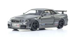 新品 京商オリジナル 1/64 [MOTN] 日産 スカイライン R34 GT-R ニスモ CRS Ver. LED搭載 (グレー) 完成品ダイキャストミニカー K07130LGR [佐川急便]