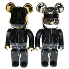 MEDICOM TOY - MEDICOM TOY メディコムトイ BE@RBRICK DAFT PUNK 2PACK HUMAN AFTER ALL 400% ベアブリック ダフトパンク フィギュア 人形 ブラック/ゴールド/シルバー c0703adf-4b75-44db-93b9-