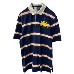 Polo Ralph Lauren 半袖 ボーダー ポロシャツ キッズ XL 160～ ポロラルフローレン ラガーシャツ 古着卸 アメリカ仕入 a707-5433