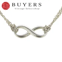 【中古】 ティファニー ネックレス インフィニティ シルバー925 約6.0g シルバー ペンダント Wチェーン アクセサリー レディース 女性 TIFFANY&Co.