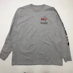 Carhartt カーハート OLIGINAL FIT ロンT ロングスリーブTシャツ 袖ロゴプリント バックプリント  ハイチ製 メンズXL グレー