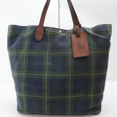 ✨良品✨ポロラルフローレン　トートバッグ　ブラックウォッチ　大容量　A4可 RALPH LAUREN ポロラルフローレン トートバッグ レザー PVC 大