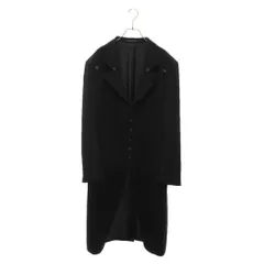 Yohji Yamamoto POUR HOMME (ヨウジヤマモト プールオム) 22AW WOOL TUXEDO FRONT BUTTING 6BUTTONS JACKET ウールロングコート ジャケット HE-J20-107 ブラックのサムネイル