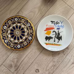 セビリア焼 ORO DELEY 24K スペイン伝統工芸＆ピカソ 絵皿：プレート2