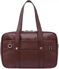 Schnaps 母の日 スクールバッグ スクバ 高校生 通学 ショルダーバッグ 合皮バック 大容量 軽量( ライトブラウン)