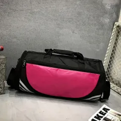 ☆ ピンク×ホワイトライン ☆ スポーツバッグ ボストン pmy091 スポーツバッグ メンズ ダッフルバッグ ドラムバッグ ボストンバッグ 旅行 修学旅行 軽量 軽い 大容量 ポケット 部活 合宿 ヨガバッグ ジム ヨガ シンプル フィットネス
