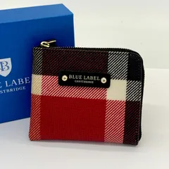 BLUE LABEL CRESTBRIDGE 財布 55210-215-16 美品 ウォレット コインケース レディース レッド ブルーレーベル クレストブリッジ DF15131■
