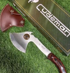 クードマン ハンドアックス 斧オリーブウッドハンドル レザーシース 