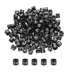 uxcell 洋服ハンガーマーカー（18-24M ブ ラ ック）カラーハンガーサイズ衣類マーカータグ 125個入り