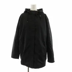 プラダ PRADA ナイロンジャケット 中綿 ロング ジップアップ 長袖 フード 40 L 黒 ブラック ■GY17 /MQのサムネイル