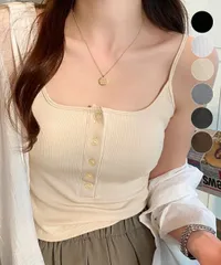 カップ付きUネックキャミソールレディース