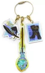 【中古】キーホルダー フロイド・リーチ ブルームバースデー箒のワイヤーアクリルチャーム 「ディズニー ツイステッドワンダーランド」 フロイドの誕生日記念グッズ