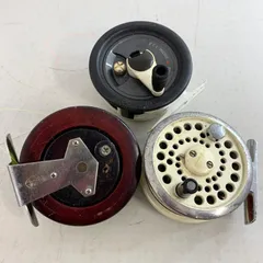 重利作 木製 タイコリール　SZM エキスパート クロダイ　リョービ 落とし込み チヌ 708D 倍速 日本製 （落とし込み・ヘチ釣り用リール）MADE IN JAPANのサムネイル