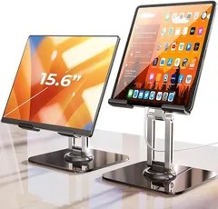 LISEN タブレット スタンド 卓上 角度自由調整 ipad mini スタンド 折りたたみ iPadスタンド アルミ合金製 タブレットホルダー 滑り止め 安定性拔群 置き台 テーブル 2024人間工学設計 iPad 10世代 iPad