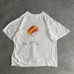 90s/半袖Tシャツ/ユーロボディ/シングルステッチ/WELLA/老舗ブランド/アートプリント/プロモーション/ホワイト/白/M/jmaple