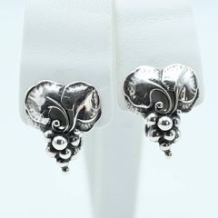 GEORG JENSEN ジョージジェンセン1996 葡萄 ブドウ SV925 ヘリテージコレクション イヤリング シルバー M07-k066