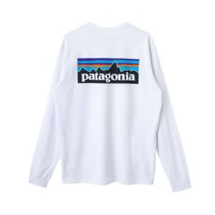 新品タグ付 Patagonia パタゴニア 長袖 Tシャツ 白 ホワイト ロングスリーブ・P-6ロゴ・レスポンシビリティー WHITE 38518 当店管理番号  56427247